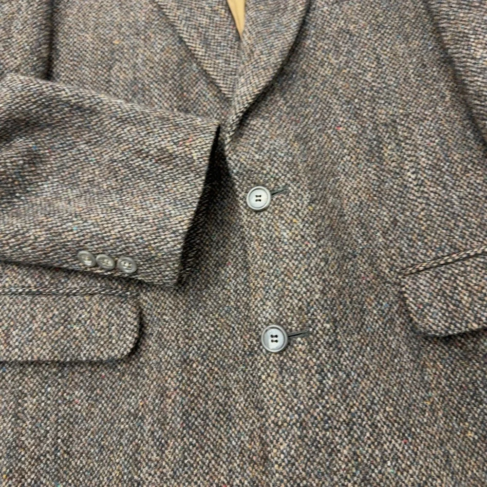 Vintage Anderson Little Blazer Mens 44R Brown Wool Harris Tweed Sport Coat